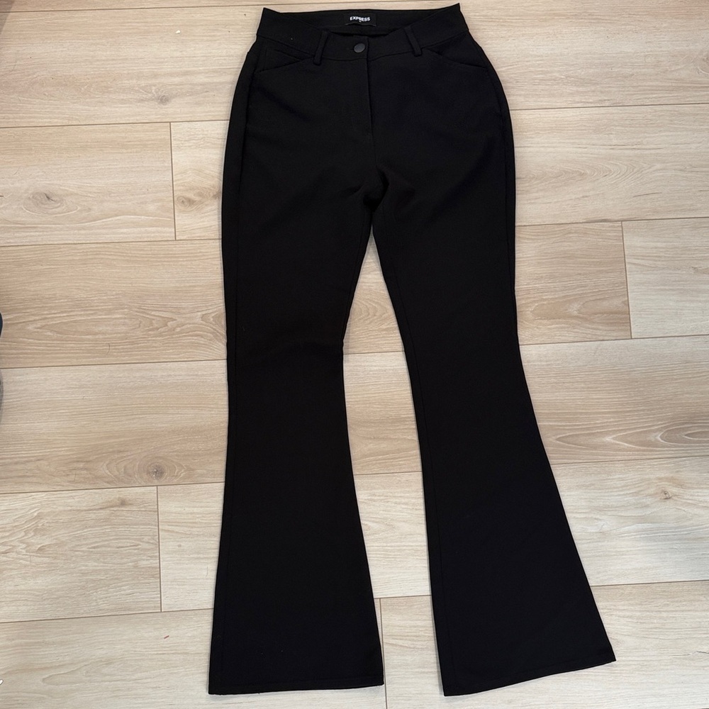 Express Black Flare Pants for Women
